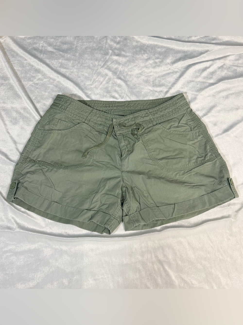The North Face Olive Green Women's Stretch Drawstring Shorts